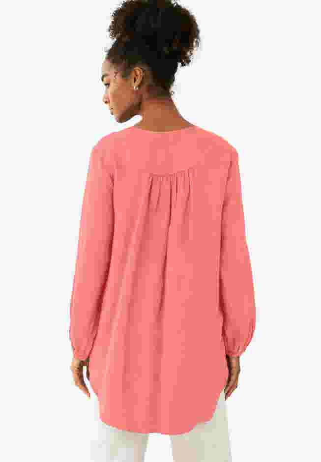 V-Neck Inverted Pleat Tunic image number 1