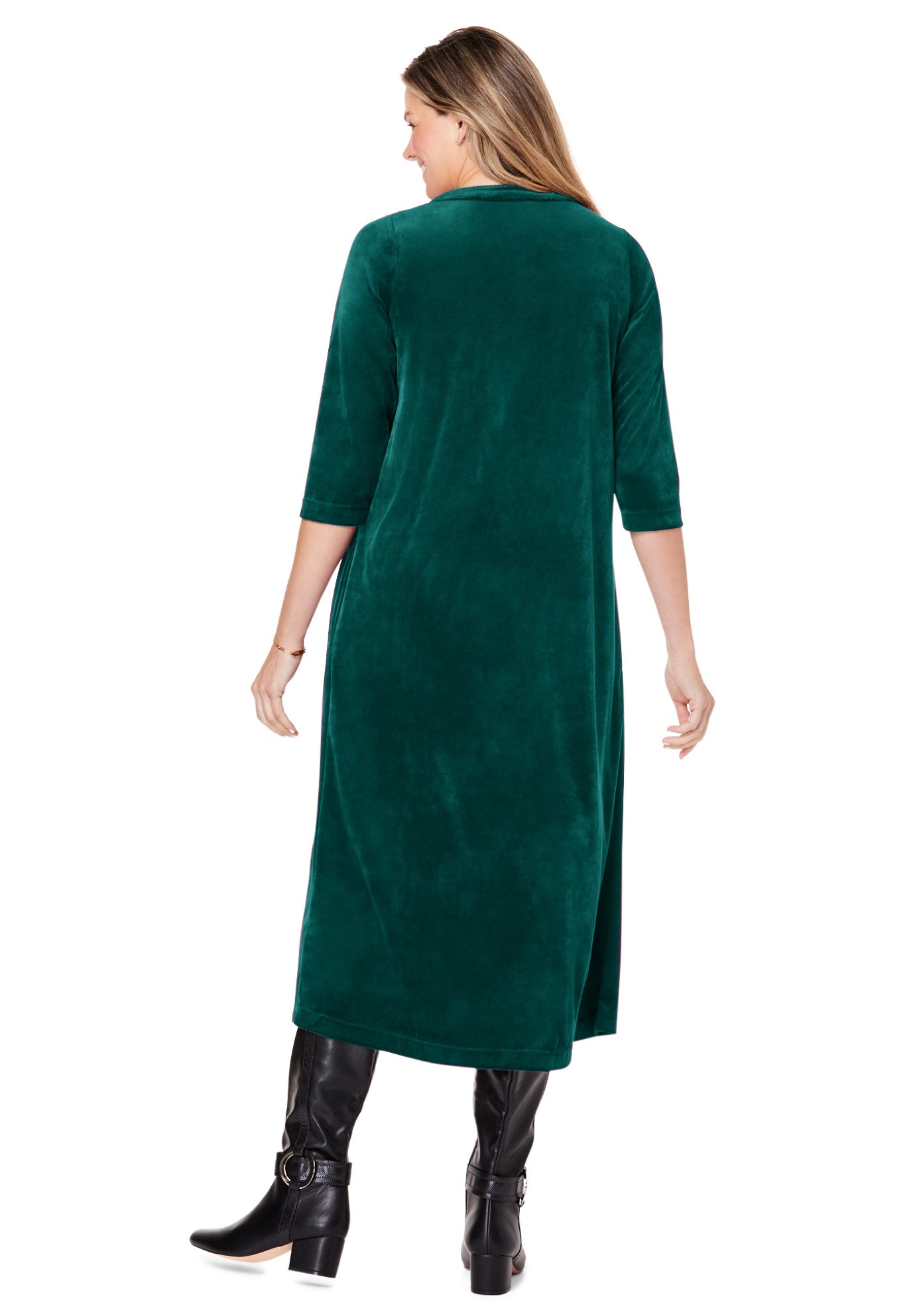 Pintuck Velour Dress image number 1