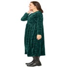 21-Button Velour Dress image number null