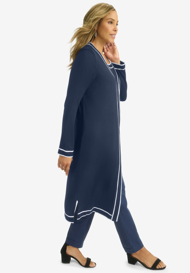 Tipped Duster Cardigan image number 2