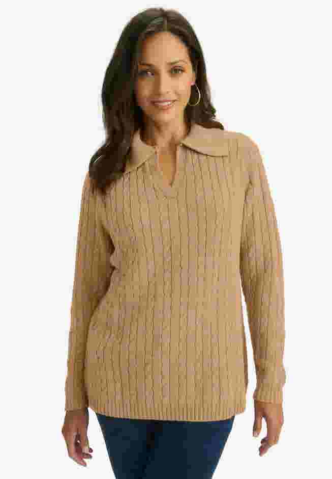 Pullover Cable Polo image number 0