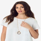 Tortoiseshell Circle Necklace image number null