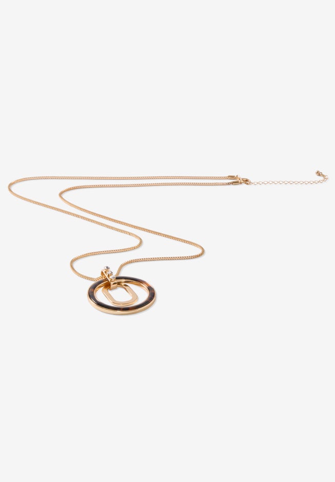 Tortoiseshell Circle Necklace image number null