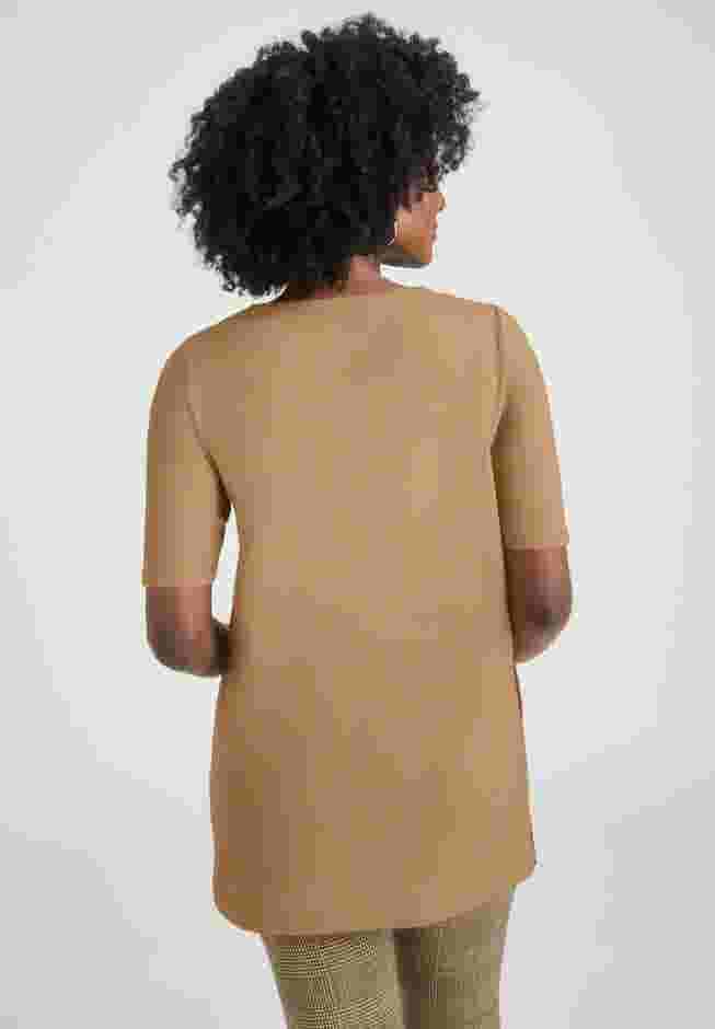 Stretch Cotton Studded Square Neck Tunic image number 1