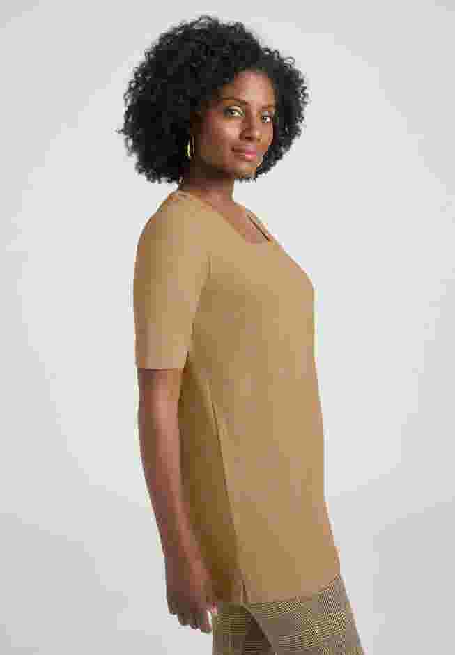 Stretch Cotton Studded Square Neck Tunic image number 2