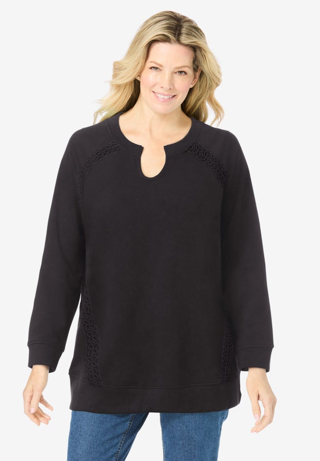 Crochet Trim Sweatshirt image number 0