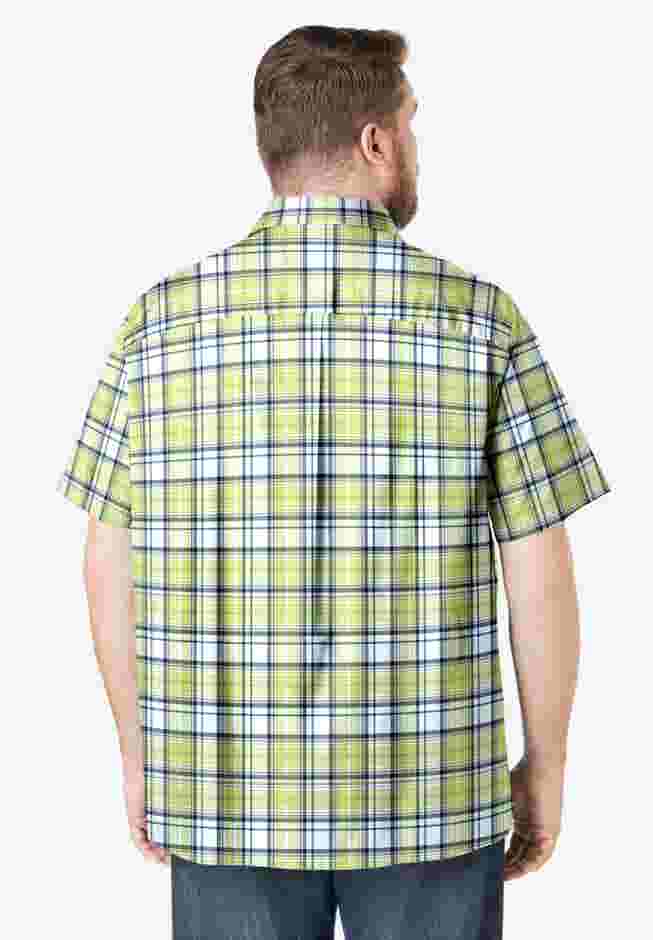Short-Sleeve Plaid Sport Shirt image number 1