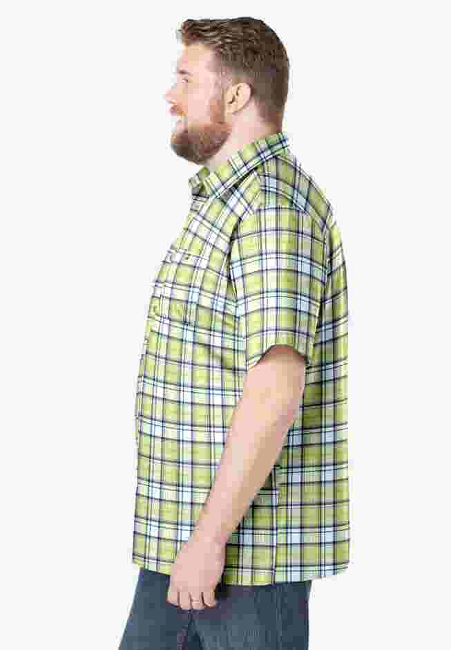 Short-Sleeve Plaid Sport Shirt image number 2