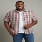 Plaid Wrinkle-Resistant Short Sleeve Button Down image number 3