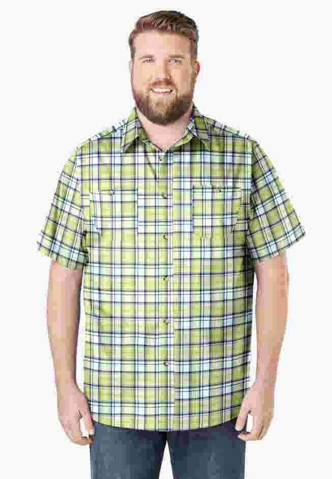 Short-Sleeve Plaid Sport Shirt image number 0