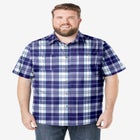 Plaid Wrinkle-Resistant Short Sleeve Button Down image number null