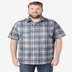 Plaid Wrinkle-Resistant Short Sleeve Button Down image number null