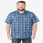 Plaid Wrinkle-Resistant Short Sleeve Button Down image number null