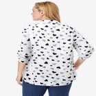 Rayon Pintucked Effortless Tunic Blouse image number 1