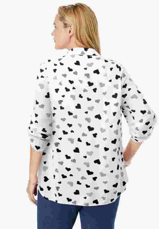 Rayon 7-Day Pintucked Tunic Blouse image number 1