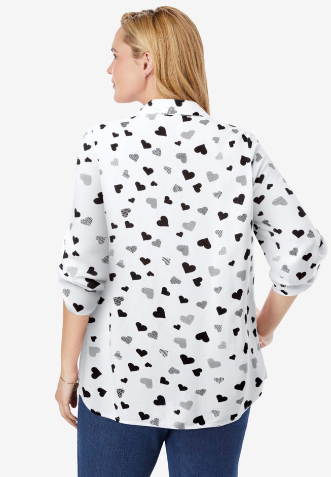 Rayon Pintucked Effortless Tunic Blouse image number 1