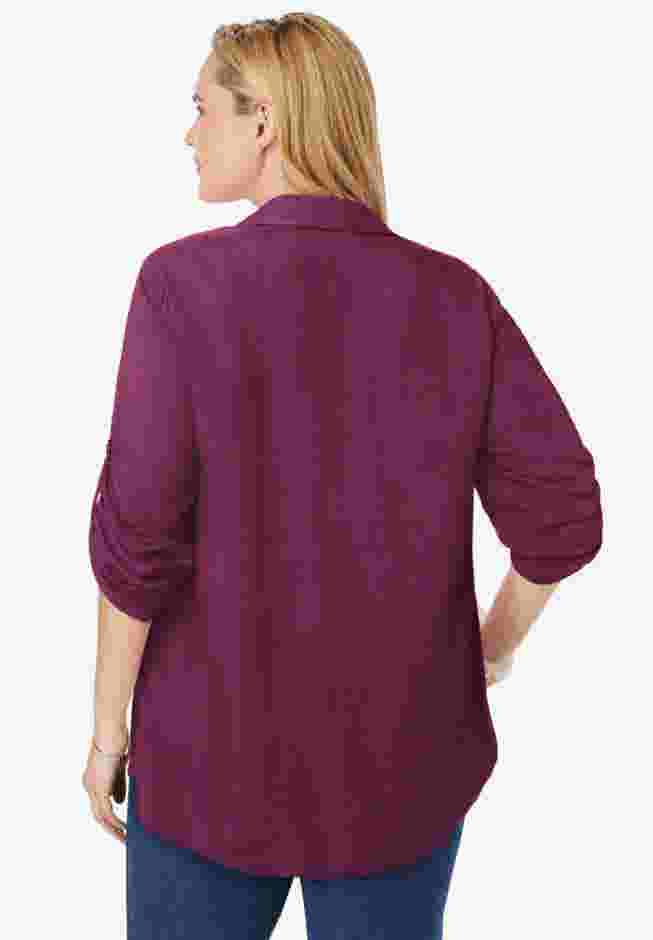 Rayon 7-Day Pintucked Tunic Blouse image number 1