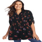 Rayon 7-Day Pintucked Tunic Blouse image number null