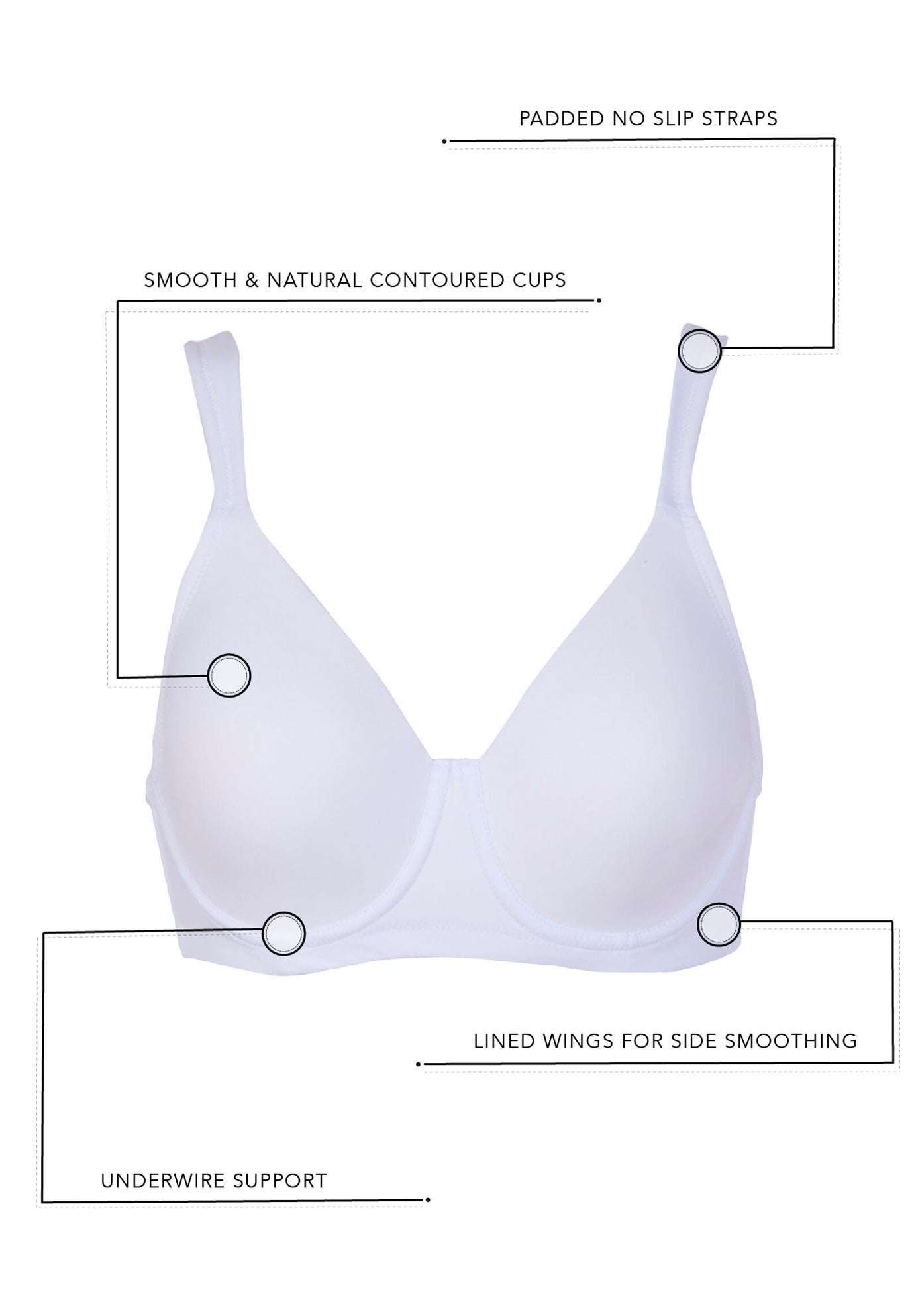 Brigitte Seamless Underwire T-shirt Bra 5028 image number 3