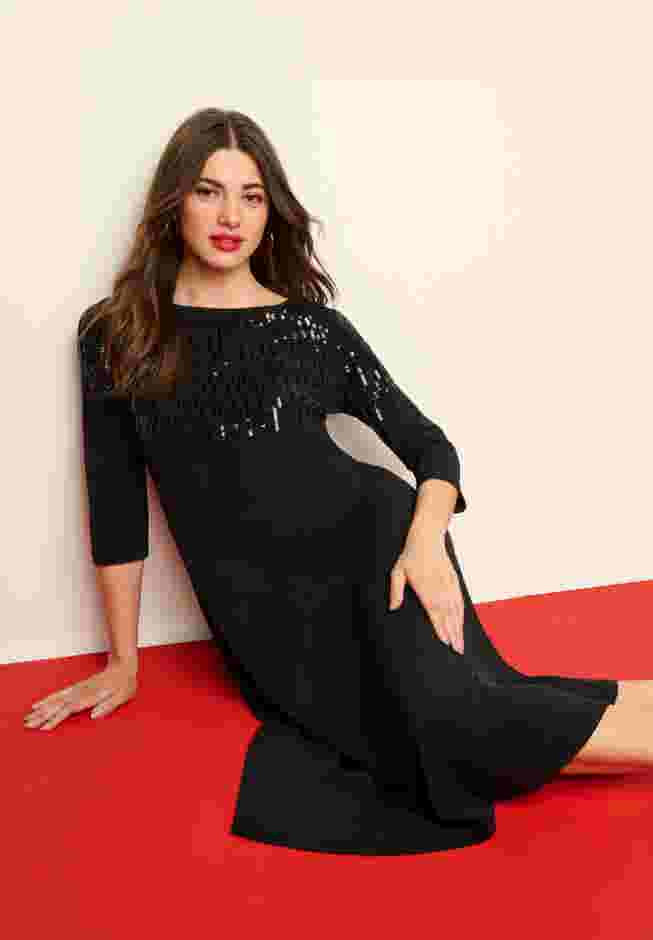 Ultrasmooth® Fabric Embellished Swing Dress image number 7