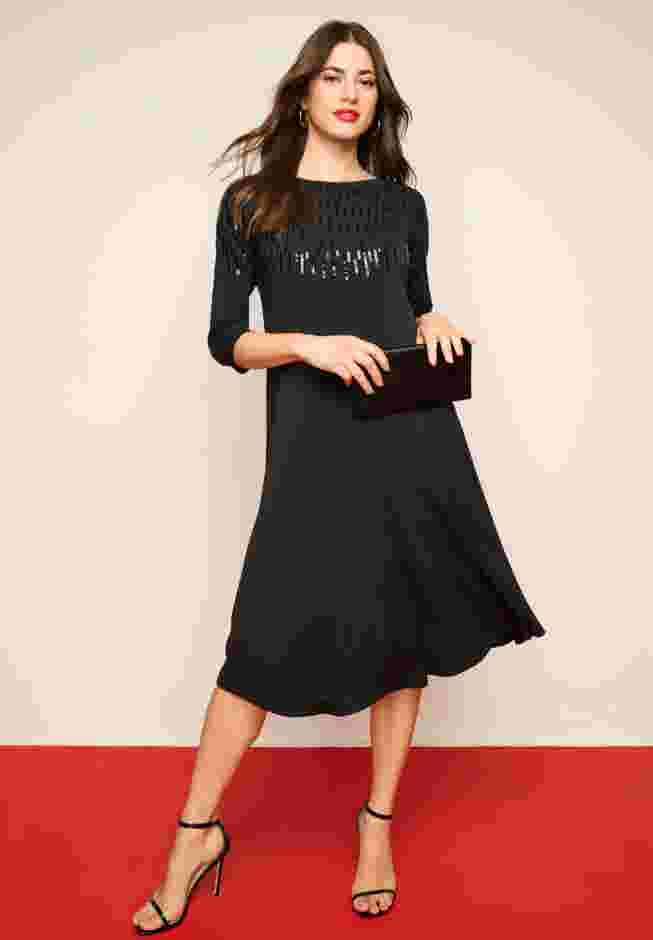Ultrasmooth® Fabric Embellished Swing Dress image number 0