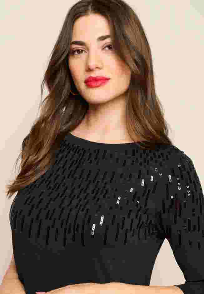 Ultrasmooth® Fabric Embellished Swing Dress image number 2