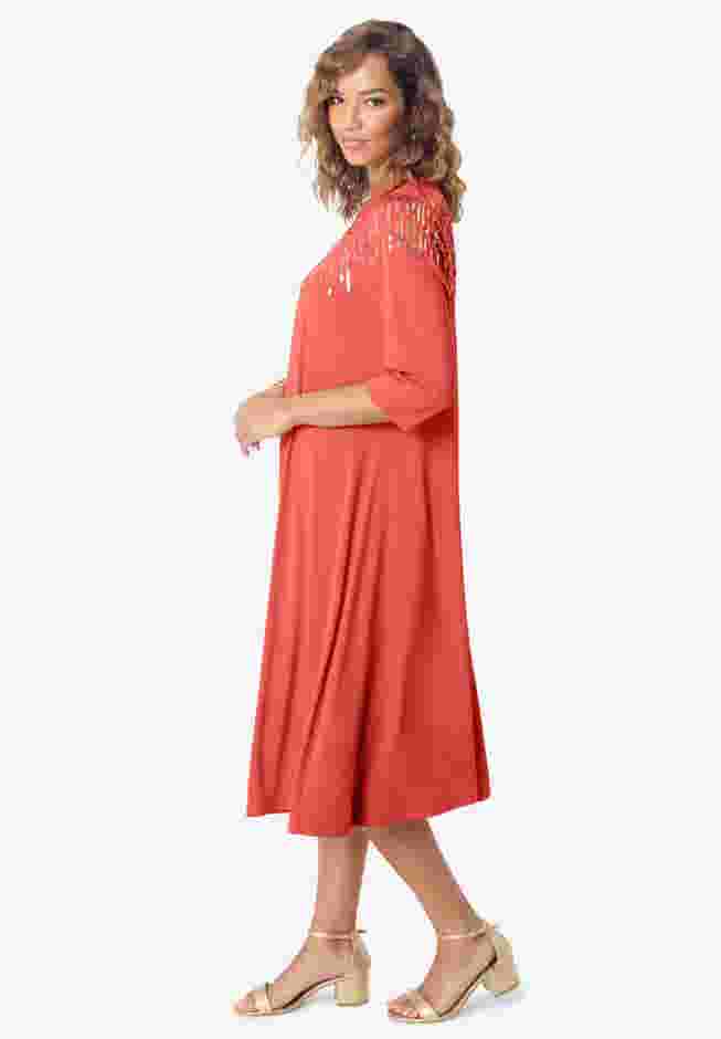 Ultrasmooth® Fabric Embellished Swing Dress image number 2