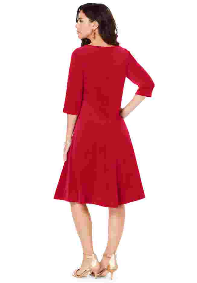 Velour Swing Drape Dress image number 3
