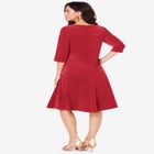 Velour Swing Drape Dress image number 1