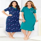 2-Pack Long Henley Sleepshirt  image number null