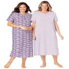 2-Pack Long Henley Sleepshirt  image number null