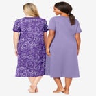 2-Pack Long Henley Sleepshirt  image number null