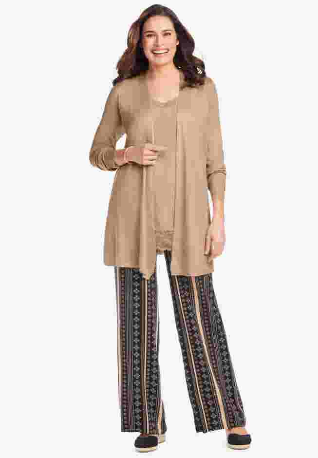 Lightweight Open Front Cardigan image number 4