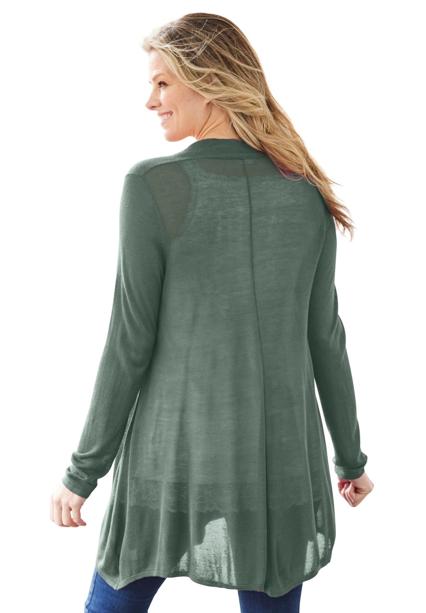 Lightweight Open Front Cardigan image number 1