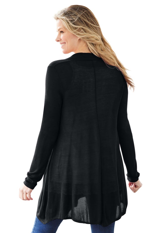 Lightweight Open Front Cardigan Sweater image number 1