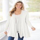 Lightweight Open Front Cardigan Sweater image number null