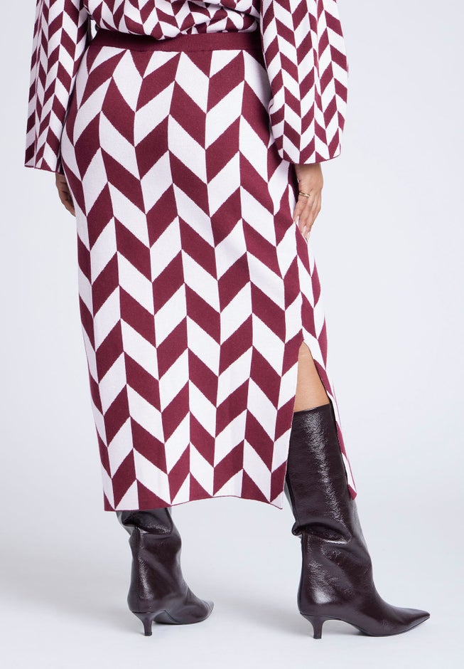 Intarsia Sweater Skirt image number 2