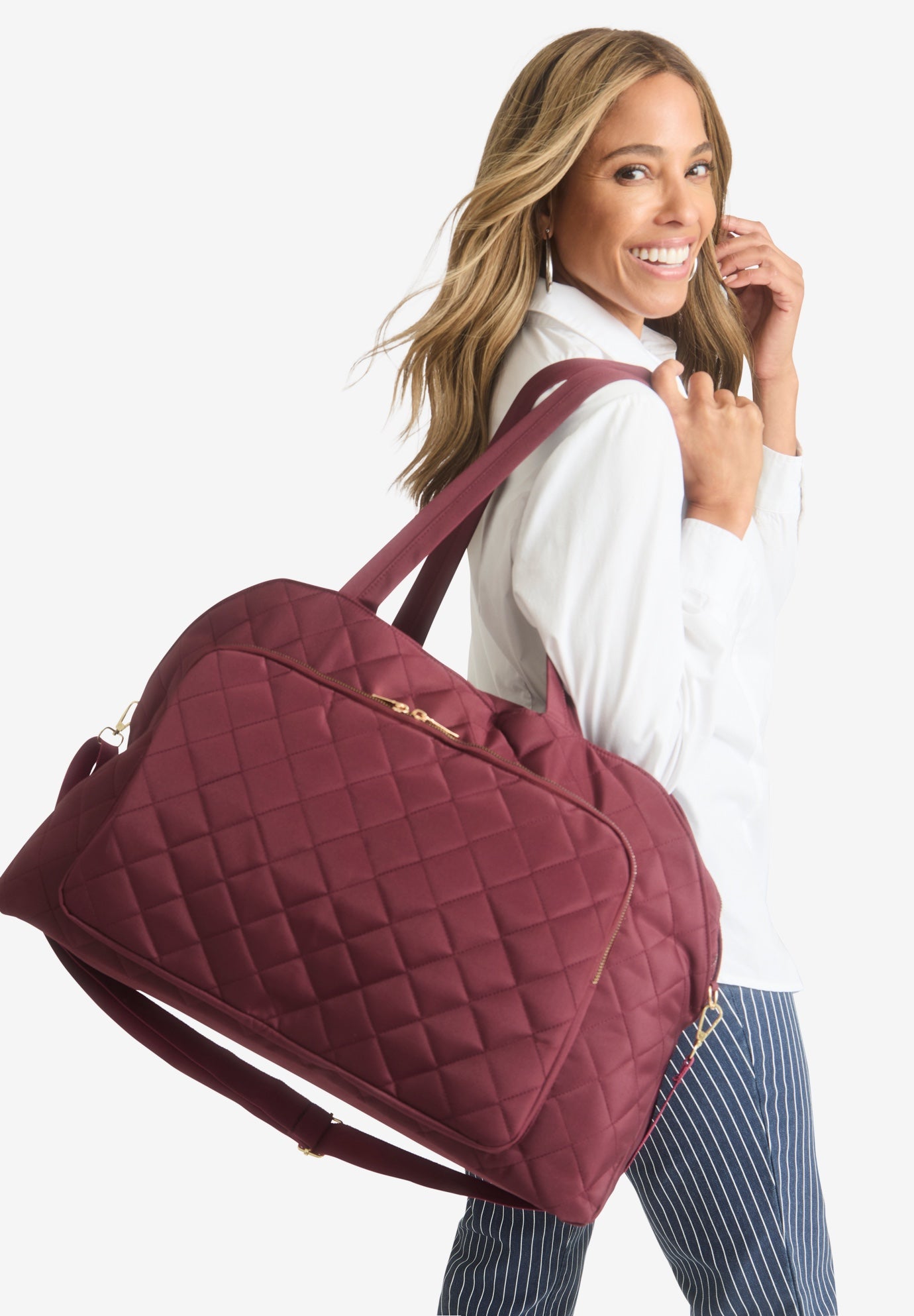 Quilted Grand Weekender Bag image number 1