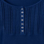 Waffle Thermal Lace Bib Henley Tee image number null