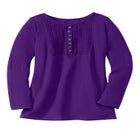 Waffle Thermal Lace Bib Henley Tee image number 1
