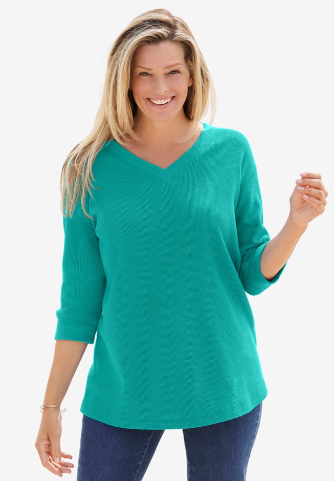 Three-Quarter Sleeve Thermal Sweatshirt image number 3