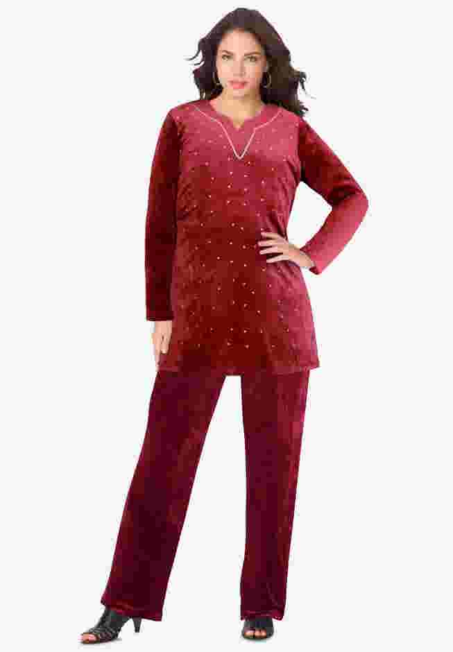 Velour Tunic & Pant Set image number 0