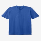 Shrink-Less Longer Length Lightweight Henley T-Shirt image number null