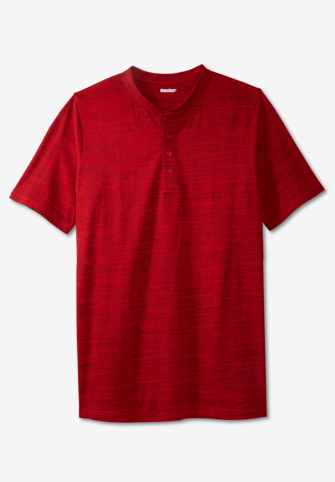 Shrink-Less Longer Length Lightweight Henley T-Shirt image number 0