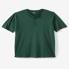 Shrink-Less Longer Length Lightweight Henley T-Shirt image number null