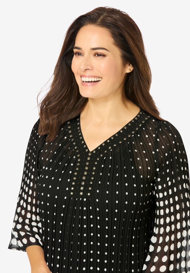 Embellished Pleated Blouse image number 3