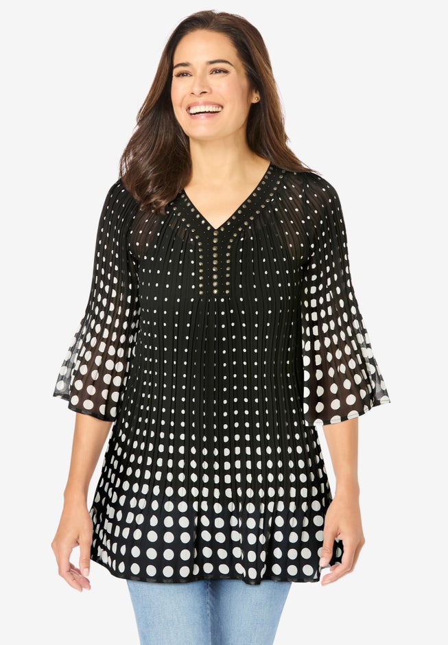 Embellished Pleated Blouse image number 0