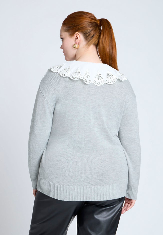 Lace Collar Sweater image number 1