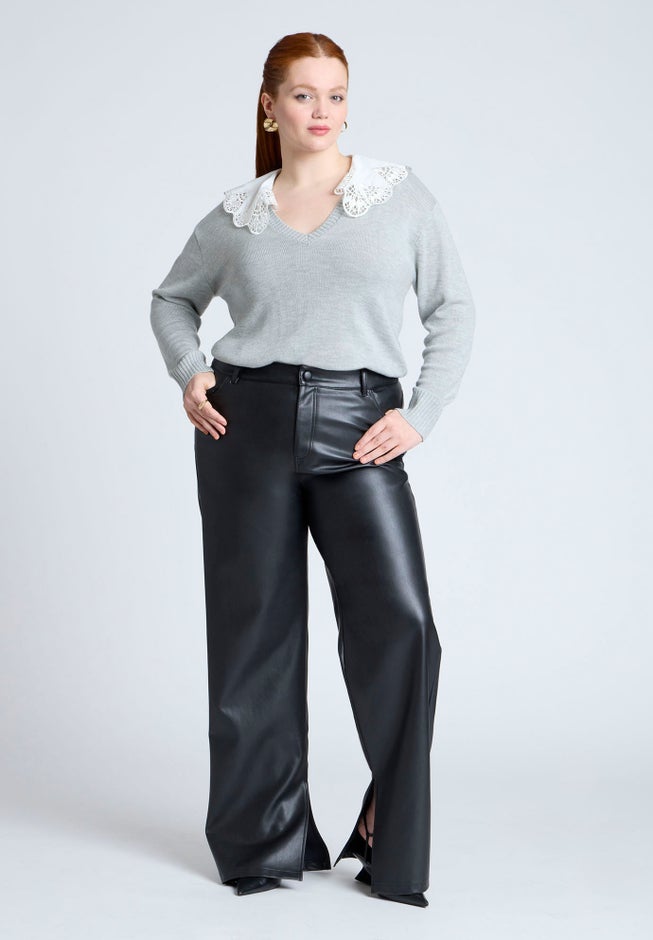 Lace Collar Sweater image number 2