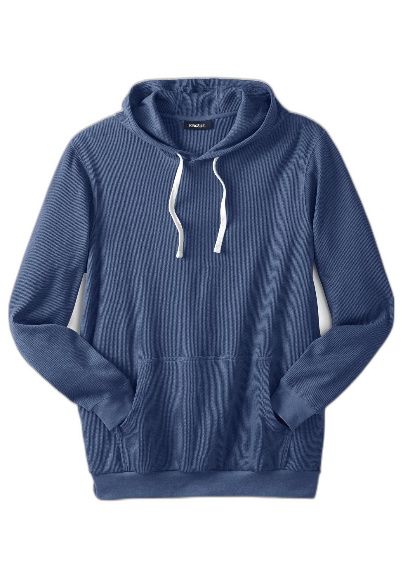 Waffle-Knit Thermal Hoodie image number 1